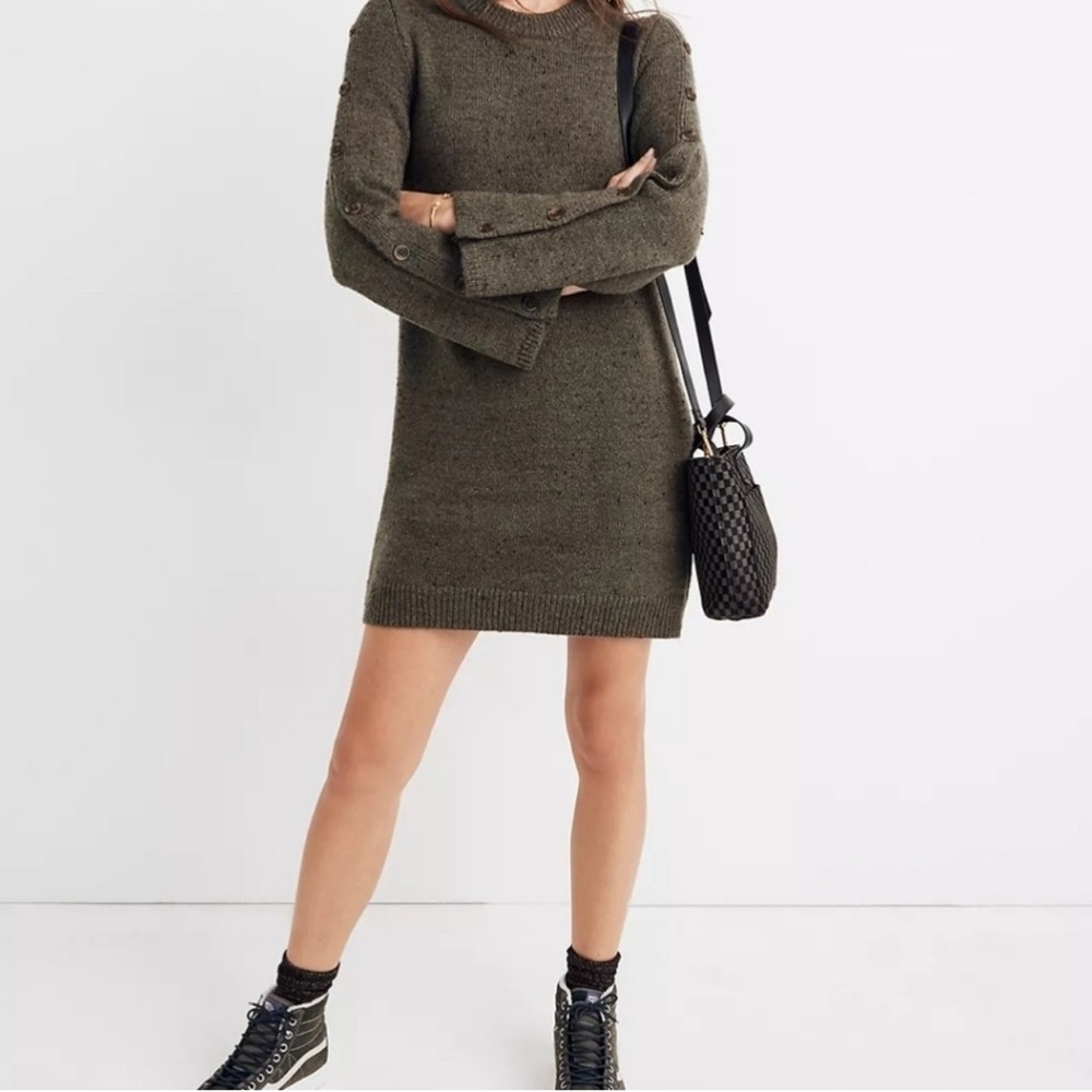 Madewell Button-sleeve Knit dress
